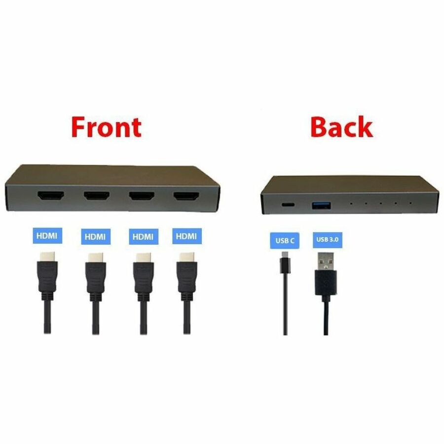 4Xem 6-In-1 4 Hdmi Port Usb-C Dock