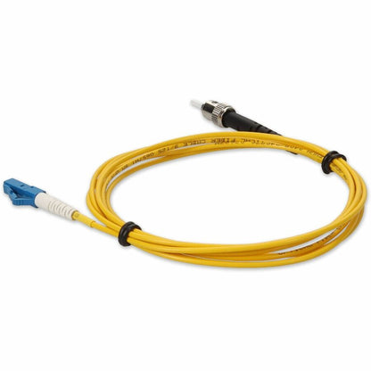 AddOn 5m LC (Male) to ST (Male) Straight Yellow OS2 Simplex Plenum Fiber Patch Cable ADD-ST-LC-5MS9SMFP