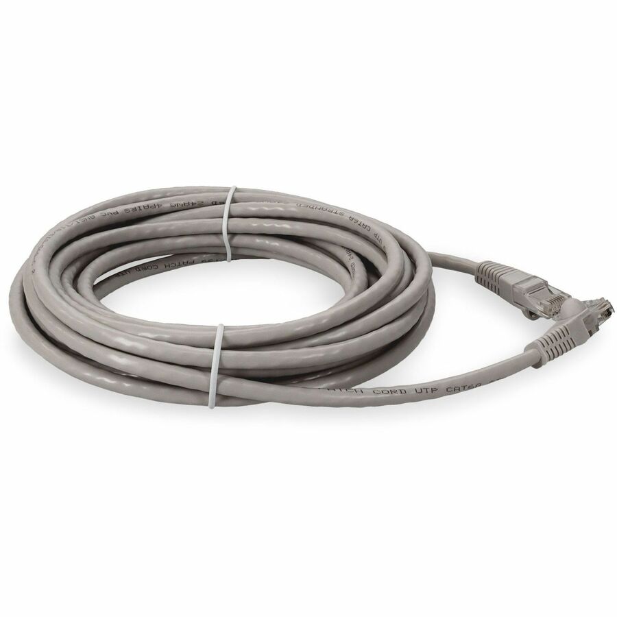 Addon 13Ft Rj-45 (Male) To Rj-45 (Male) Snagless Gray Cat6A Utp Pvc Copper Patch Cable