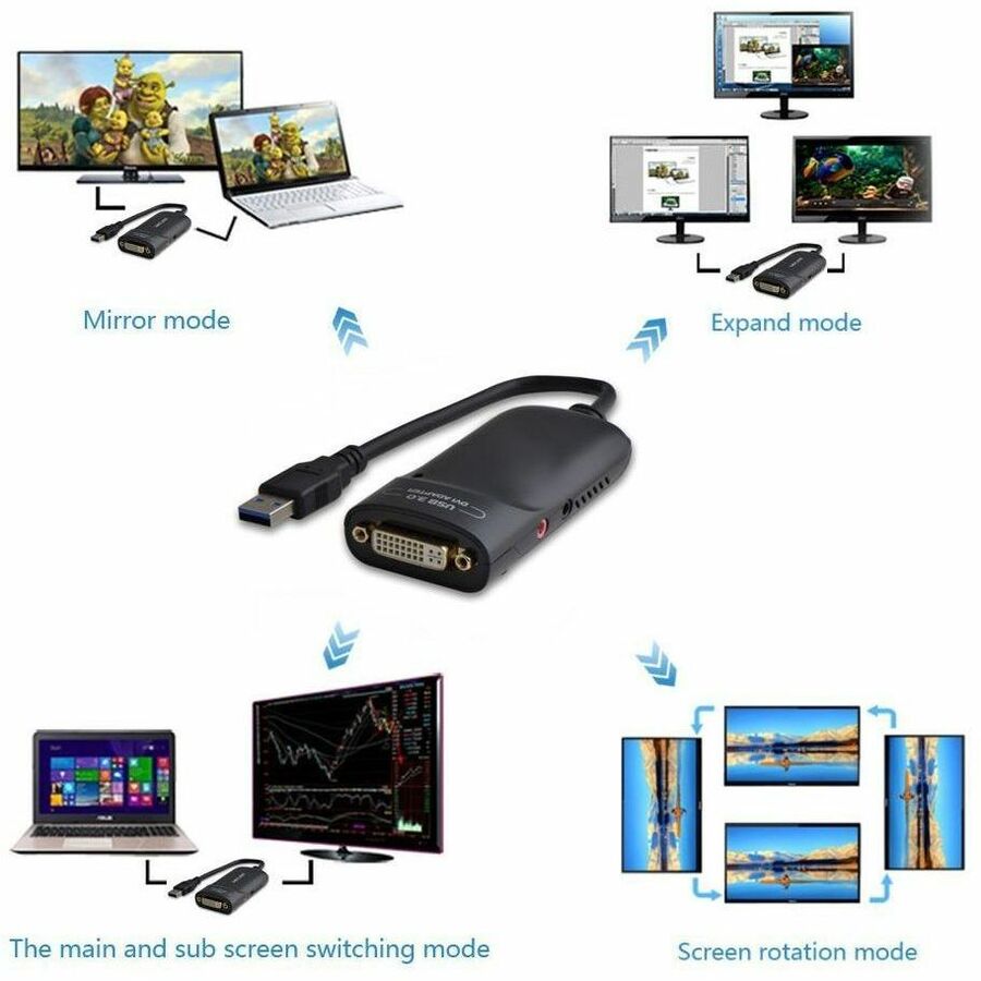 Usb3 To Dvi M Tof,Video Adapter