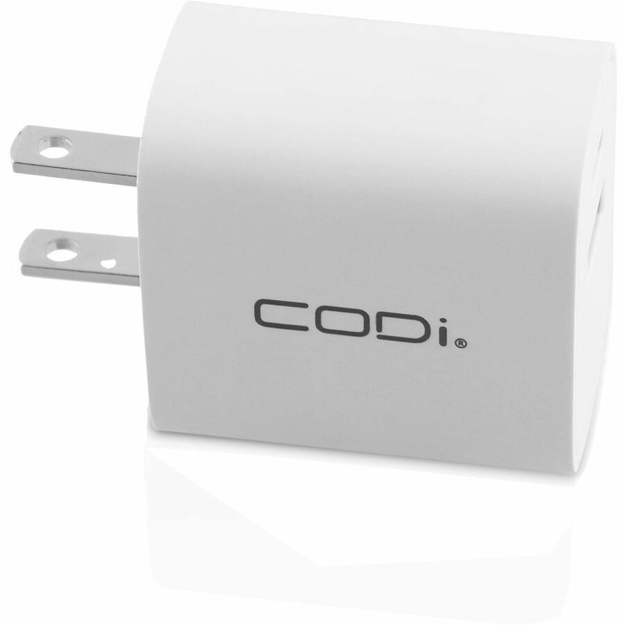 CODi Dual Port 20W Wall Charger/AC Adapter (USB-C, USB-A Outputs) A01102