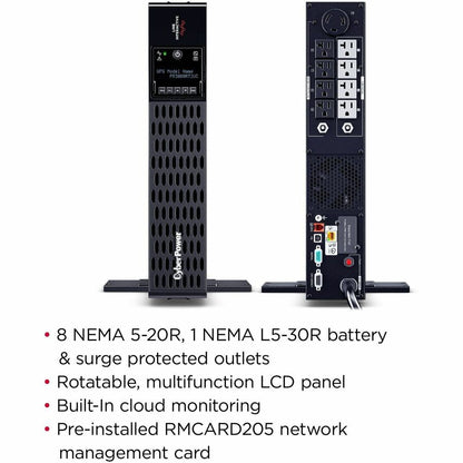 CyberPower PR3000RT2UC New Smart App Sinewave UPS Systems - 3000VA/3000W, 120 VAC, NEMA L5