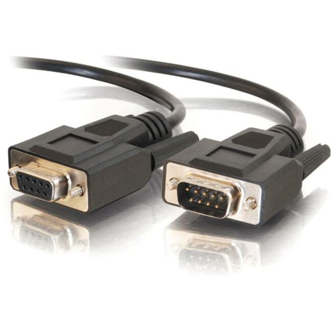 10Ft Db9 M/F Serial Rs232 Extension Cable - Black