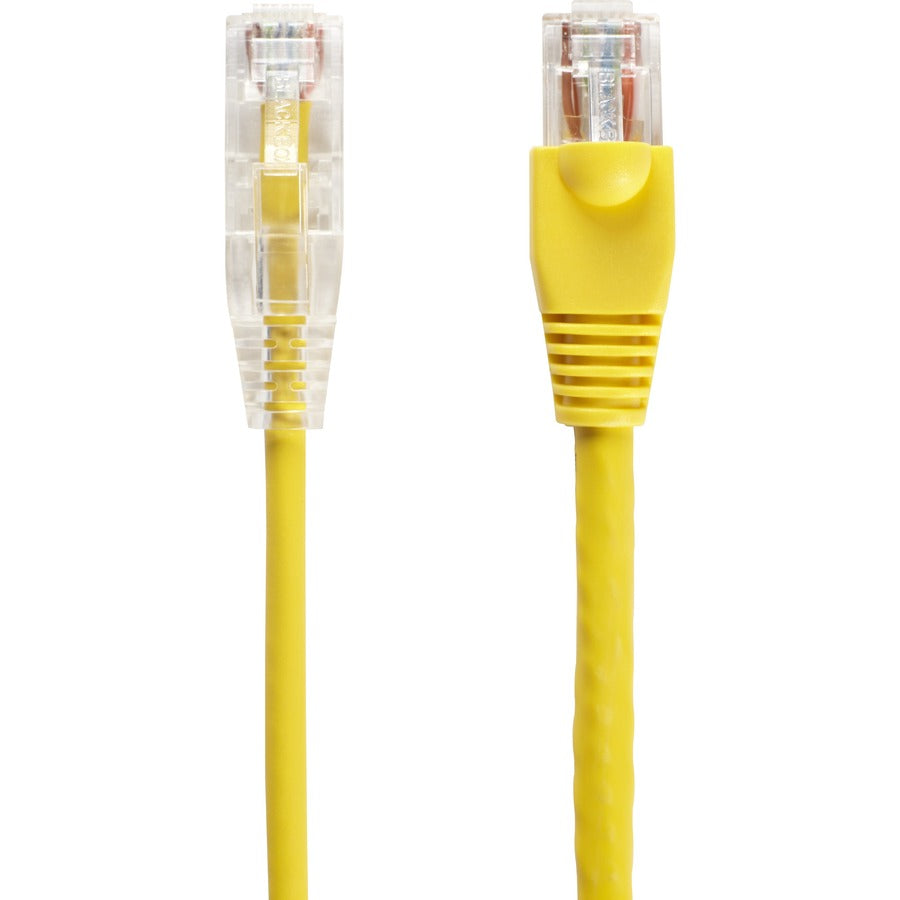 10Ft Yellow Cat6A Slim 28Awg Pa,Tch Cable 500Mhz Utp Cm Snagless