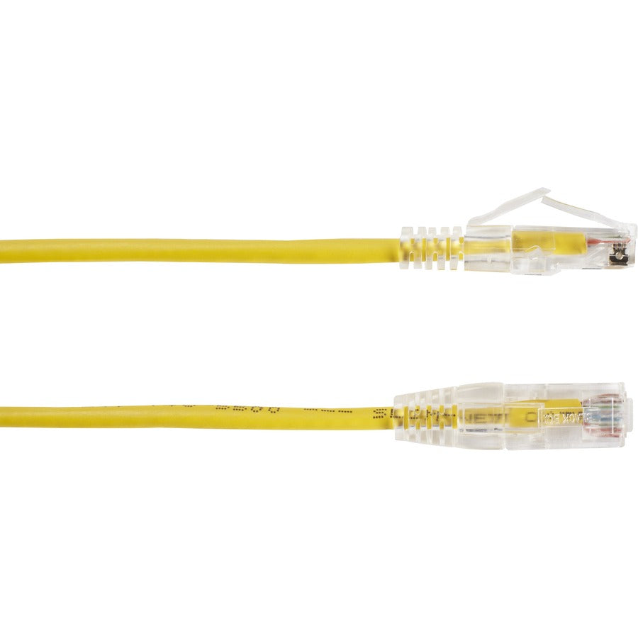 10Ft Yellow Cat6A Slim 28Awg Pa,Tch Cable 500Mhz Utp Cm Snagless