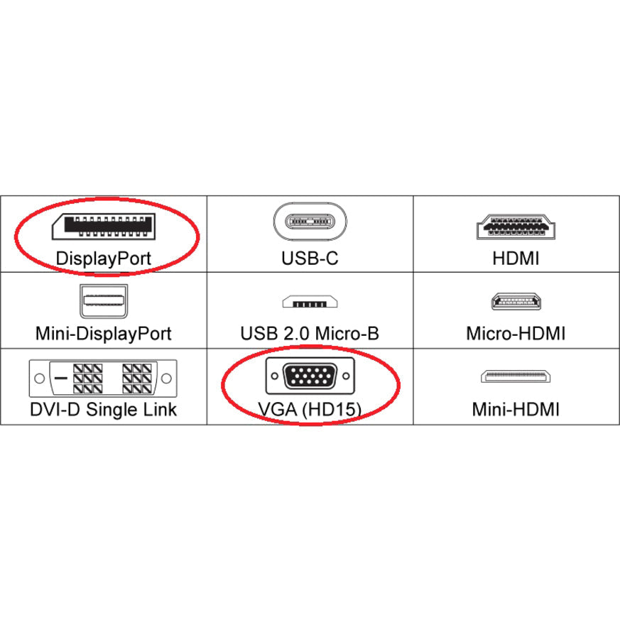 10In Displayport Male To,Vga Female Adapter Converter White