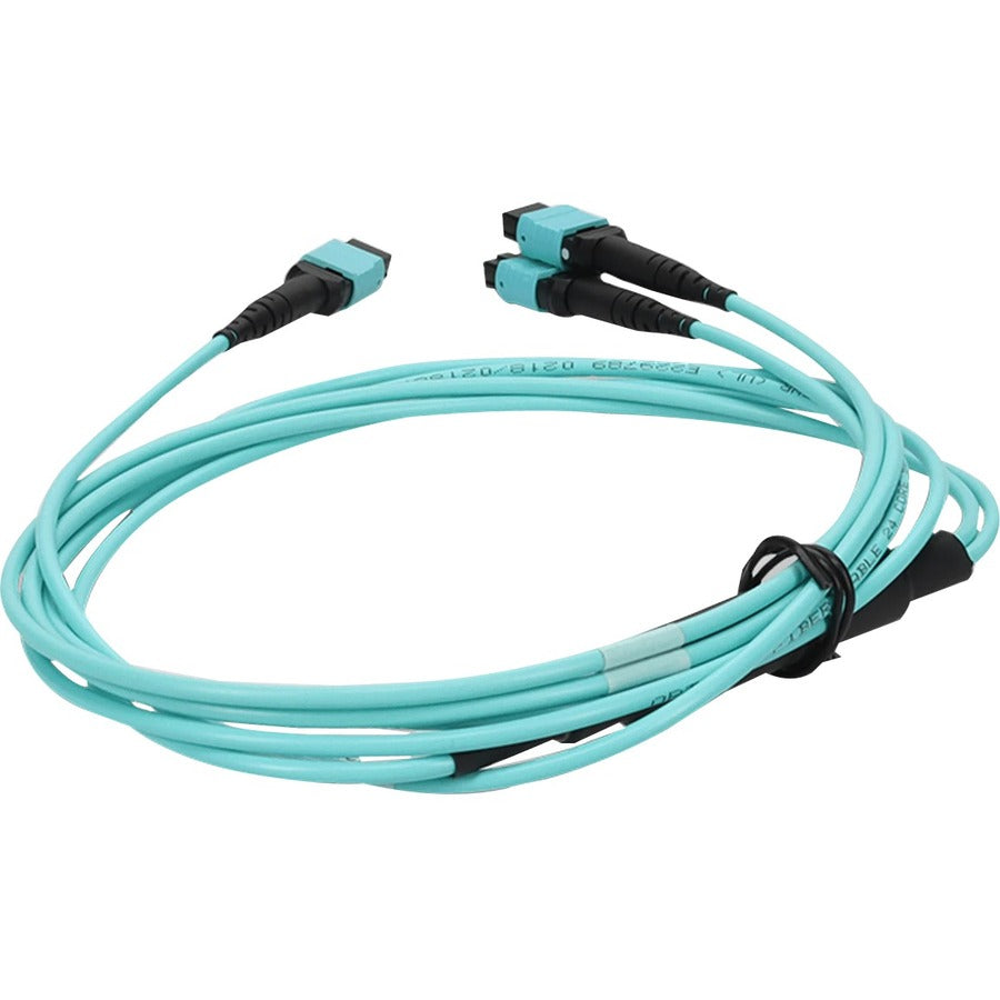 10M 2Xmpo-16/Mpo F/F Fanout Cbl,16Strand Aqua Om4 Lszh