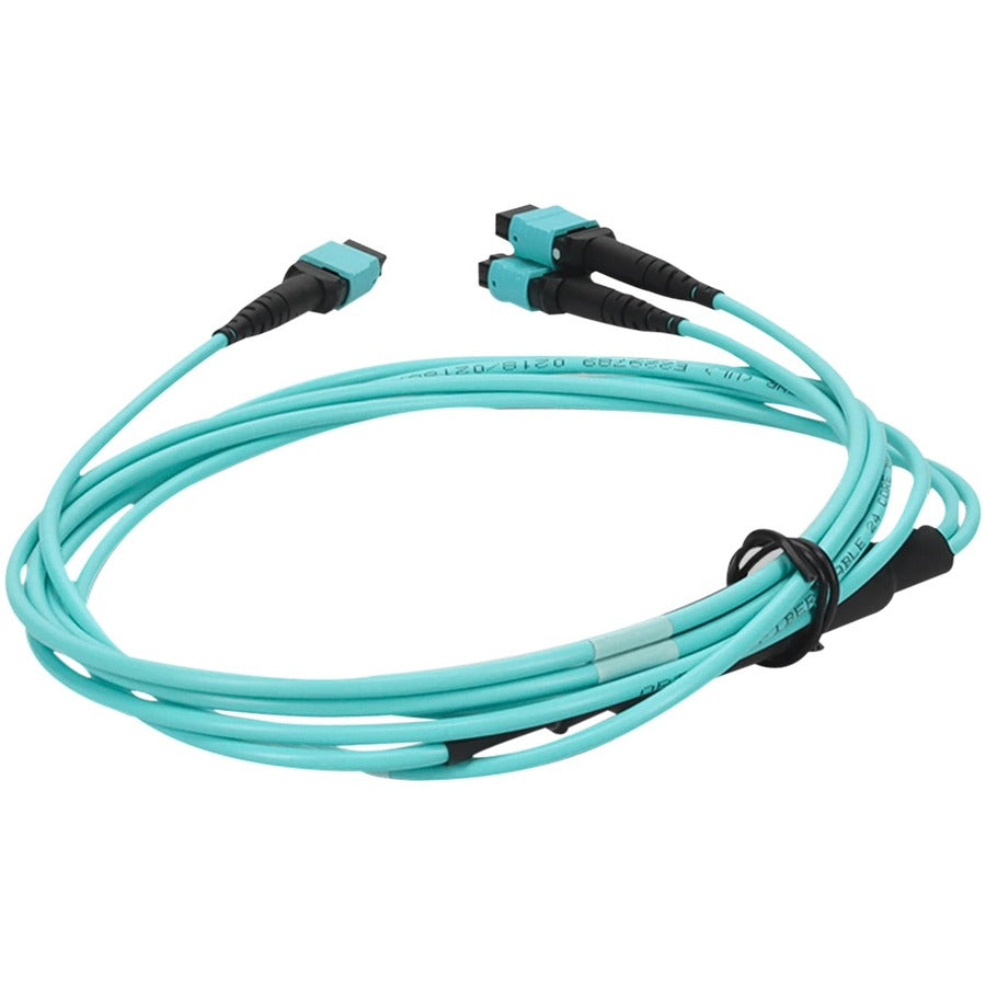 10M 4Xmpo-16/Mpo F/F Fanout Cbl,16Strand Aqua Om4 Lszh