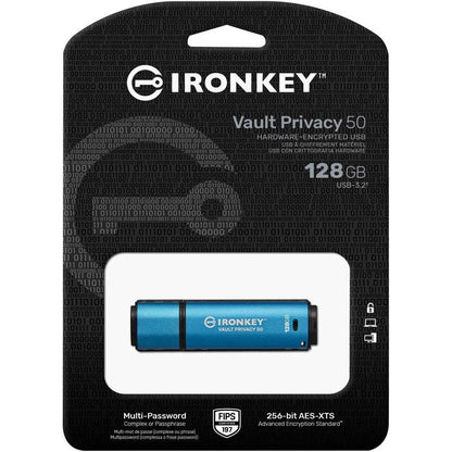 128Gb Ironkey Vault Privacy 50,Aes-256 Encrypted Fips 197