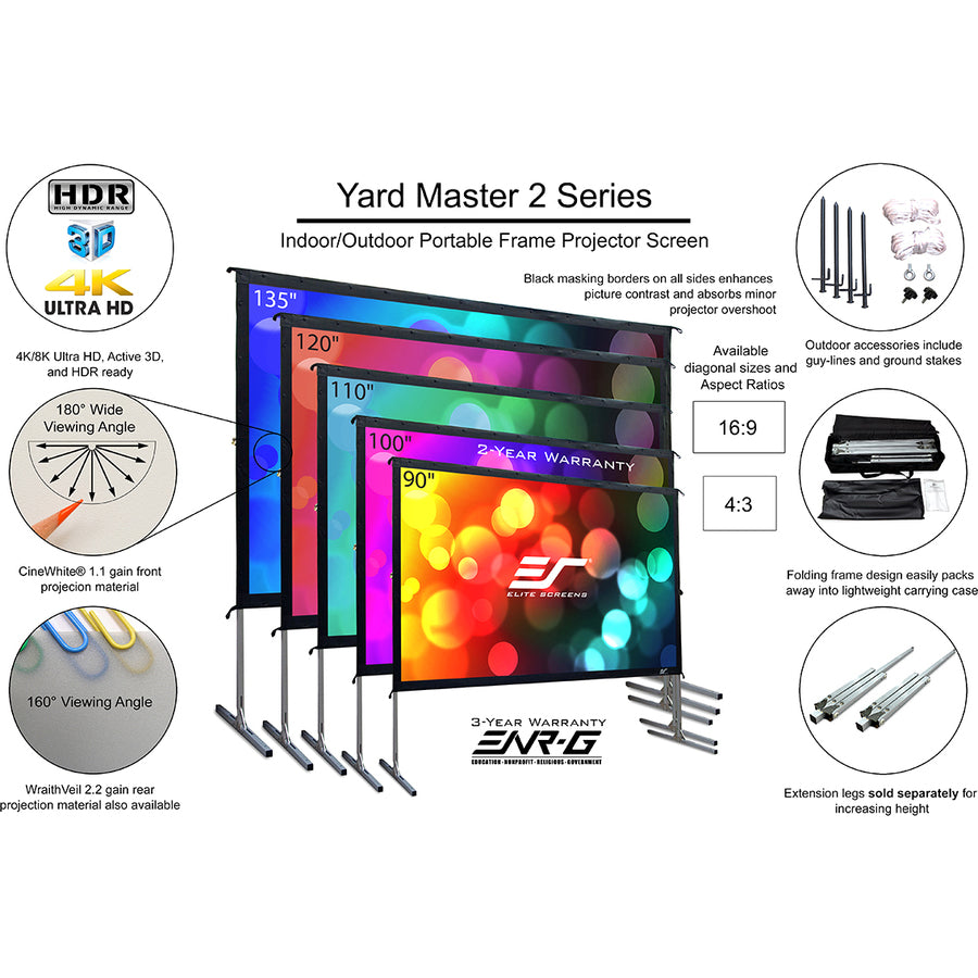 135In Diag Yard Master Outdoor,4:3 Screen Oms135V2