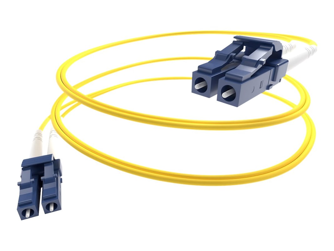 15 Meter Lc-Lc Singlemode Fiber Optic Cable, Yellow, Ofnr, 9/125 Micron, Single-