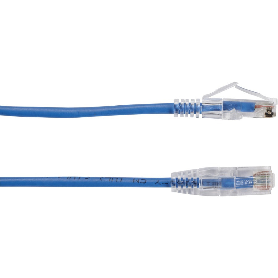 15Ft Blue Cat6A Slim 28Awg Patc,H Cable 500Mhz Utp Cm Snagless