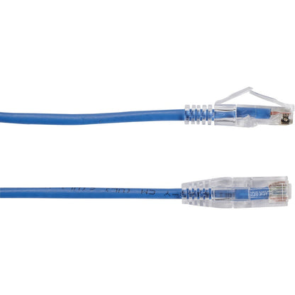 15Ft Blue Cat6A Slim 28Awg Patc,H Cable 500Mhz Utp Cm Snagless