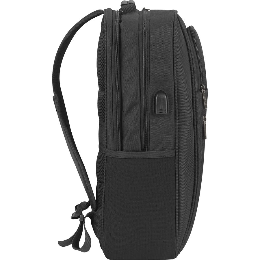 17.3In Black Magna Backpack,W/ Exterior Usb Charging Port