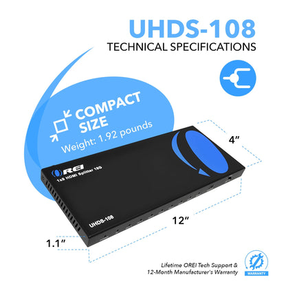 18Gbps 1×8 HDMI Splitter (UHDS-108)