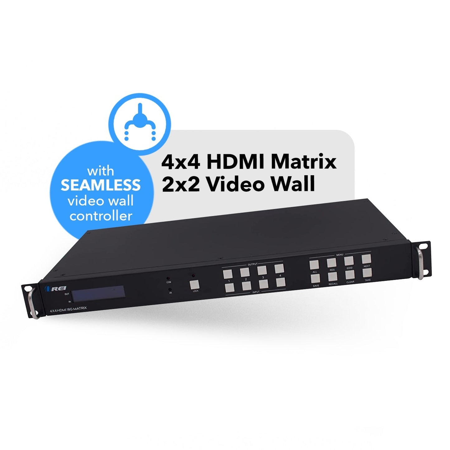 18Gbps 4x4 Seamless UHD Matrix (UHD-404VW)