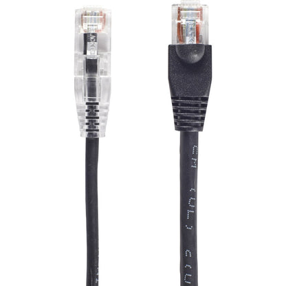 1Ft Black Cat6 Slim 28Awg Patch,Cable 250Mhz Utp Cm Snagless