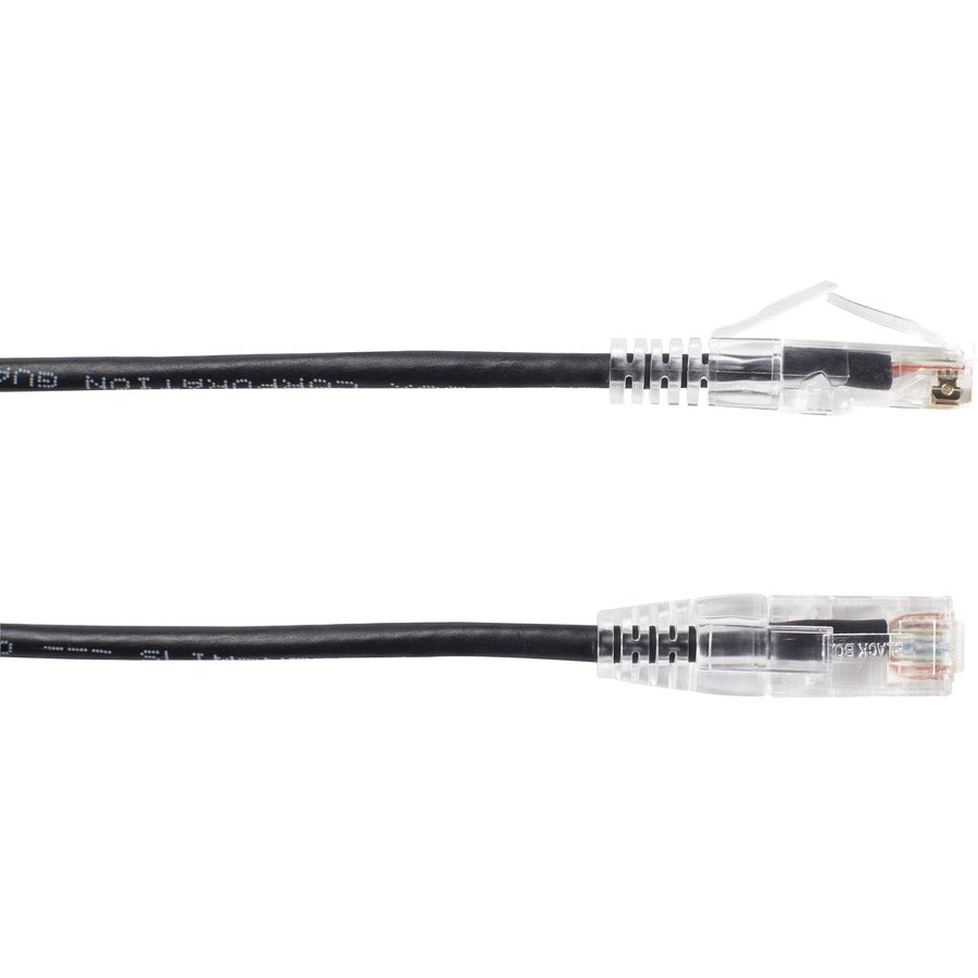 1Ft Black Cat6 Slim 28Awg Patch,Cable 250Mhz Utp Cm Snagless