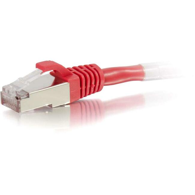 1Ft Cat6 Snagless Shielded (Stp) Ethernet Network Patch Cable - Red