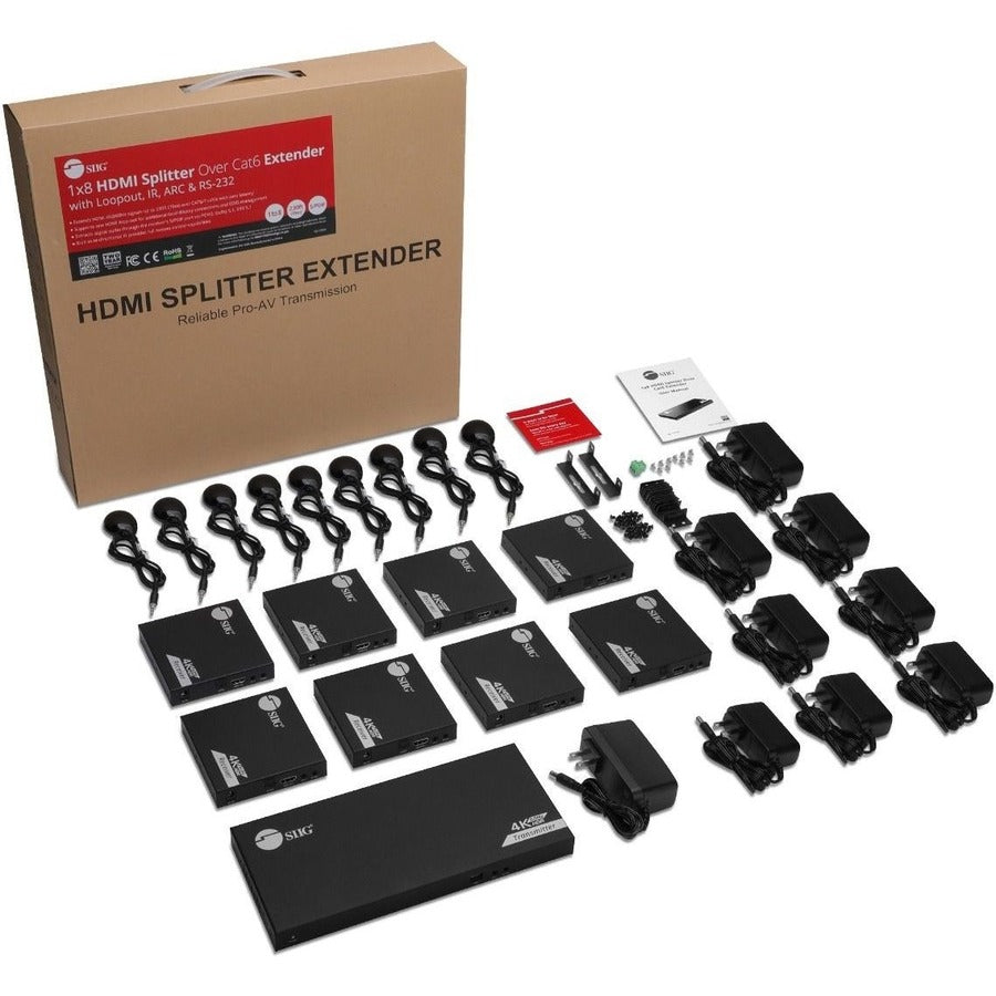 1X8 Hdmi Splitter Over Cat6,Extender