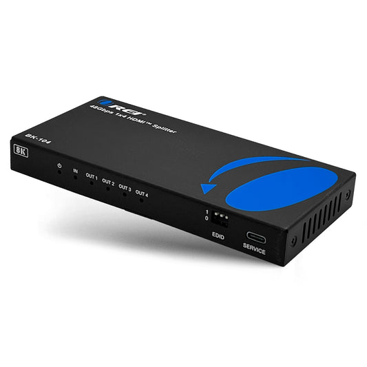 1x4 HDMI Splitter W/ Audio Out: 1-In 4-Out, UltraHD 8K, EDID (BK-104)