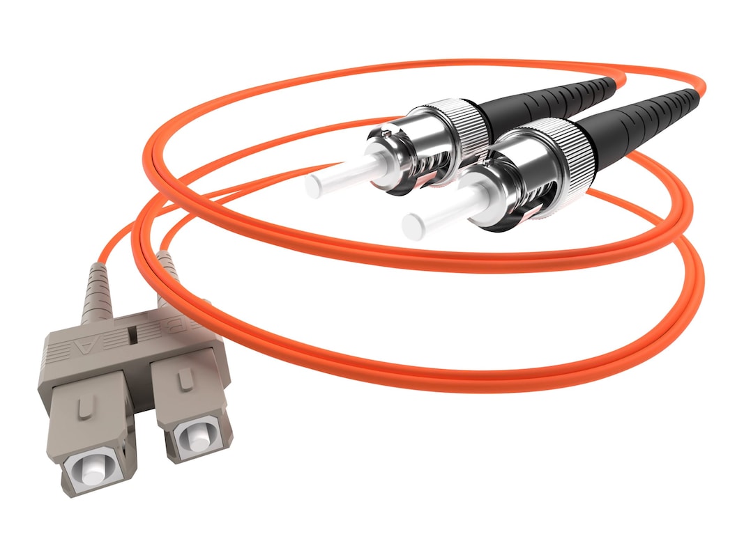 2 Meter Sc-St Om2 1Gig Fiber Optic Cable, Orange, Ofnr, 50/125 Micron, Multimode