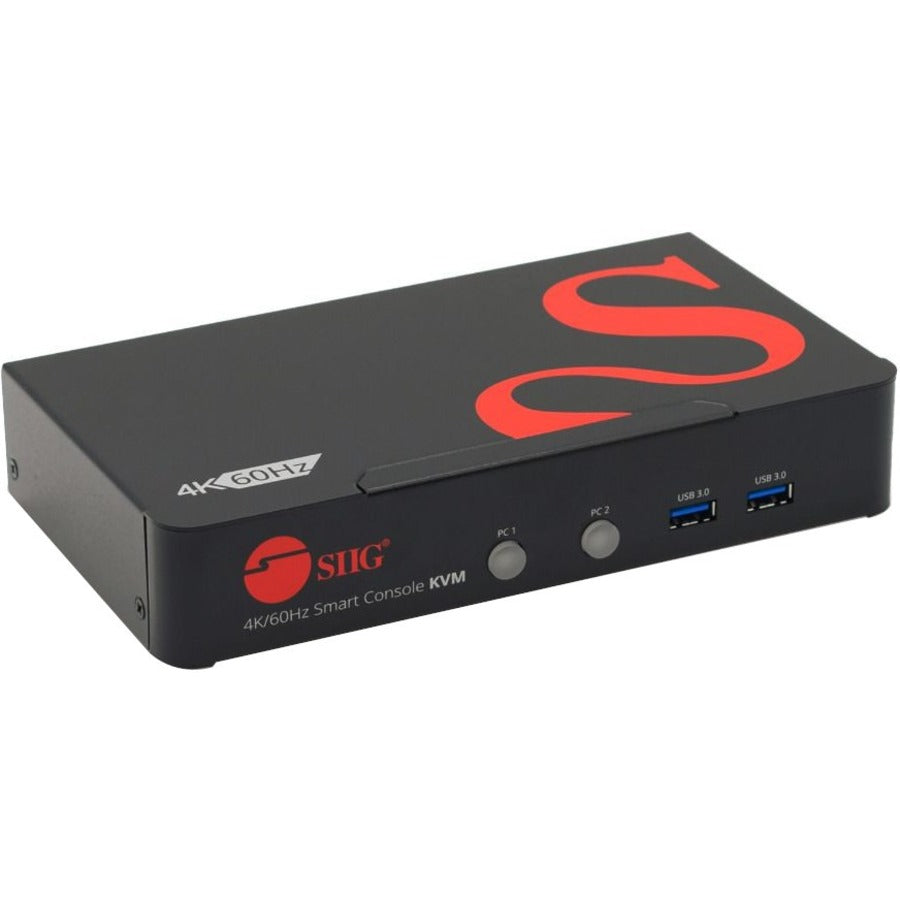 2 Port 4K 60Hz Displayport 1.2 Kvm Switch With Usb 3.0 And Multi-Media Ports