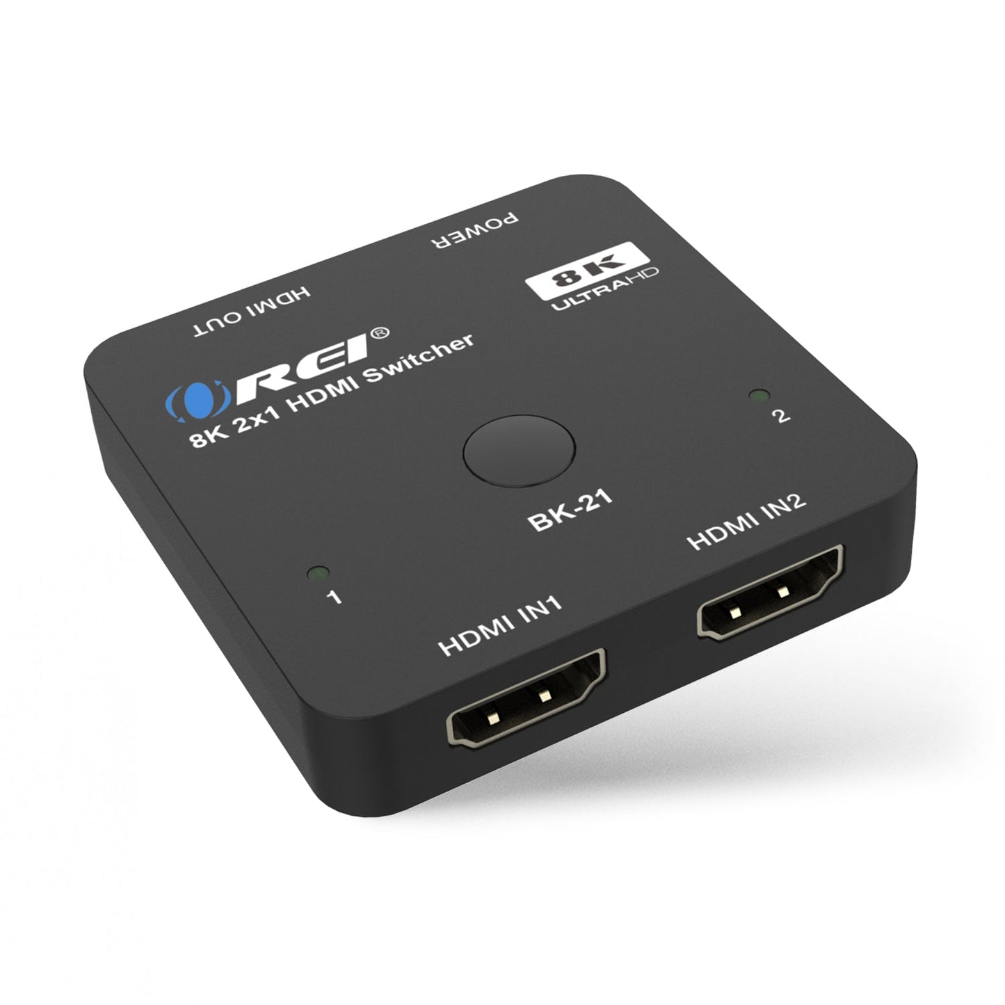 2 in 1 out 8K HDMI Switch with Audio Extraction, EDID management, HDR10+ & Dolby Vision (BK-21)