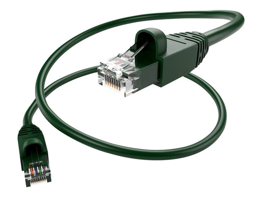 20Ft Green Cat6A 10 Gigabit Patch Cable, Utp, Snagless
