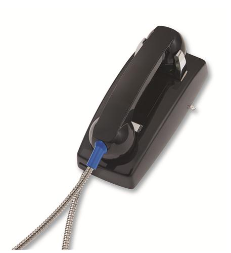 255400AHCNDL Wall Phone w/Metal Cradle ITT-2554-AHCNDL-BK