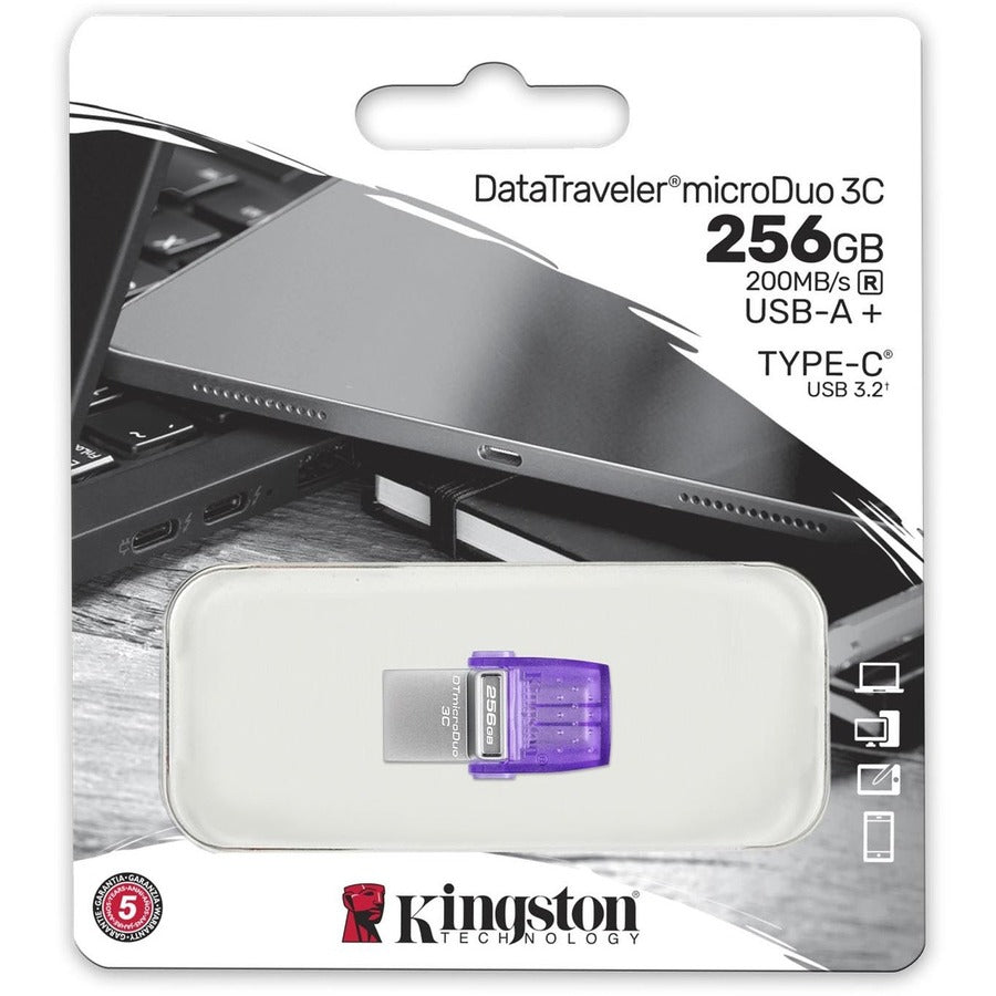 256Gb Datatraveler Microduo 3C,200Mb/S Dual Usb-A + Usb-C