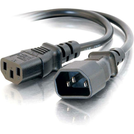 2Ft 16 Awg 250 Volt Computer Power Extension Cord (Iec320C14 To Iec320C13) (Taa