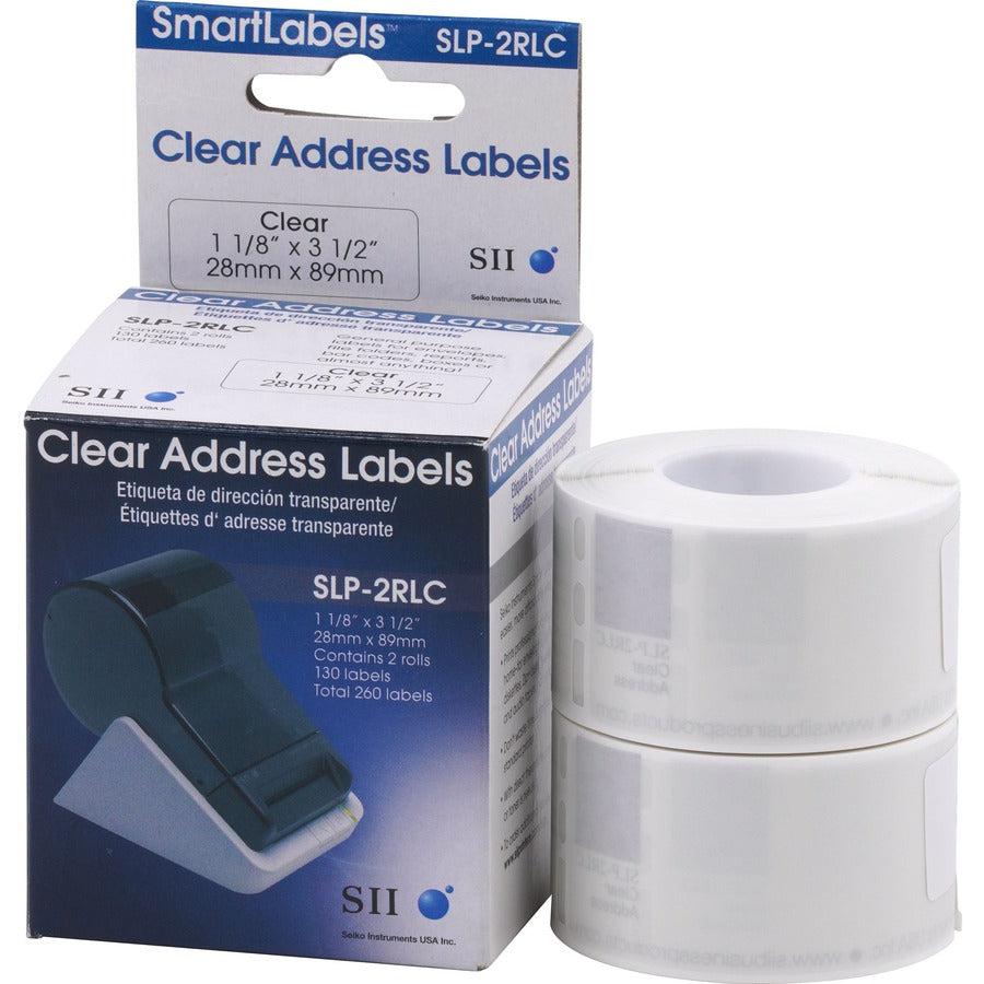 2Pk True Clear Mailing Label,1 1/8In X 3 1/2In Label