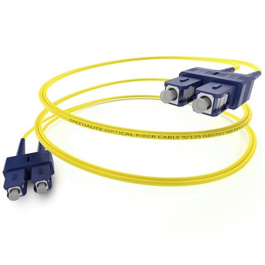 3 Meter Sc-Sc Singlemode Fiber Optic Cable, Yellow, Ofnr, 9/125 Micron, Single-M