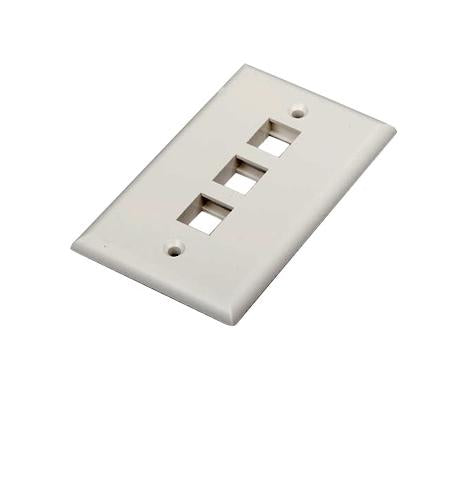 3 PORT FACE PLATE WHITE HY-FP-U-3-WH