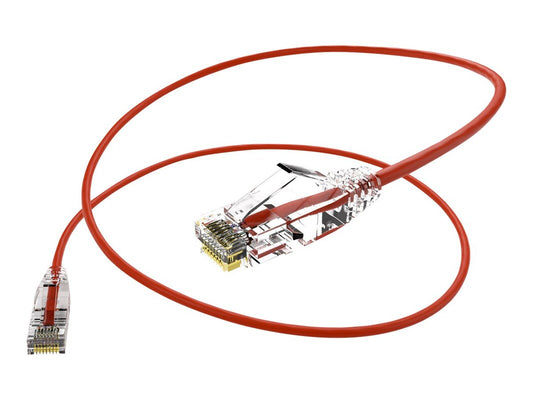 30Ft Cat6 Clearfit Slim Patch Cable Red