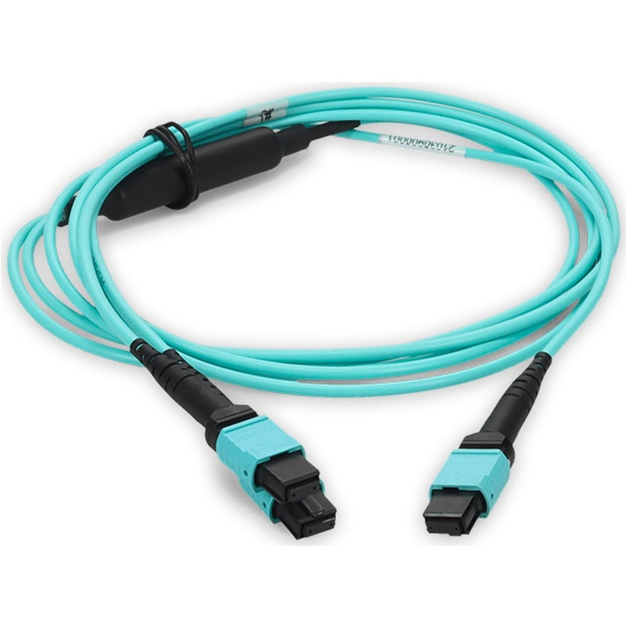 30M 2Xmpo-16/Mpo F/F Fanout Cbl,16Strand Aqua Om4 Lszh