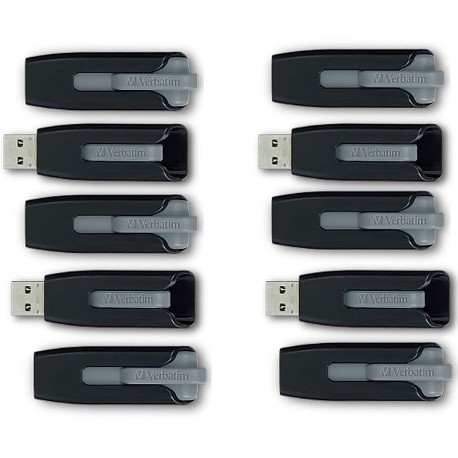 32Gb Store N Go V3 Usb 3.2 Gen 1 Flash Drive-10Pk Business Bulk-Gray