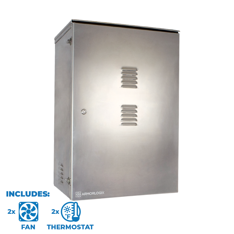 36" X 24" X 16" Nema 3 Enclosure 2 With Fans Al362416N3-Ft2