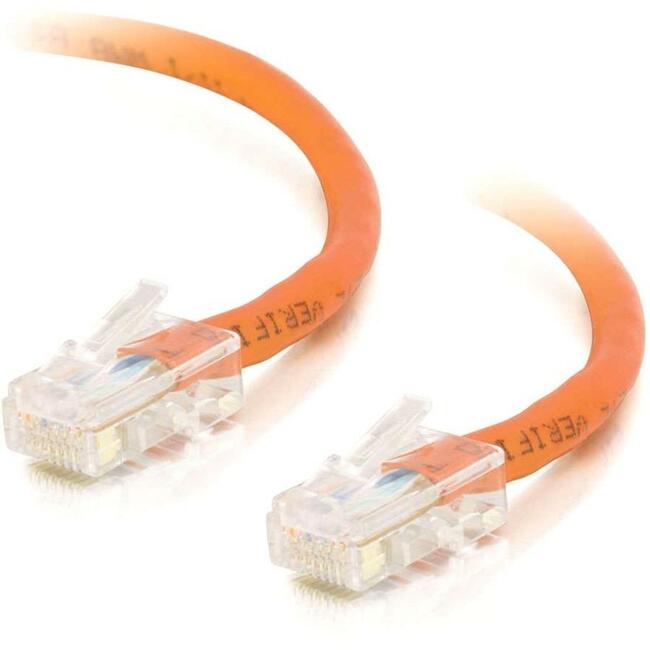 3Ft Cat5E Non-Booted Unshielded (Utp) Network Crossover Patch Cable - Orange