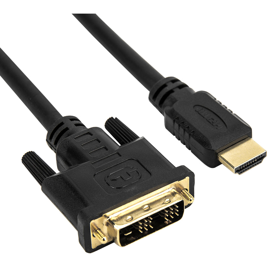 3Ft Hdmi To Dvi-D M/M Cable Dvi,18+1 Gold Plated Shielding Blk