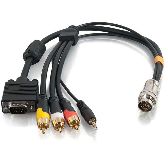 3Ft Rapidrun Vga (Hd15) + 3.5Mm + Composite Video + Stereo Audio Flying Lead