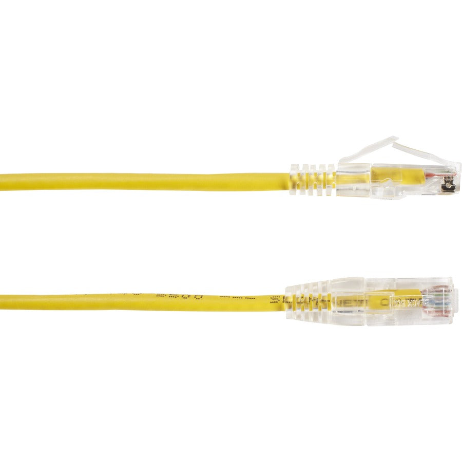 3Ft Yellow Cat6A Slim 28Awg Pat,Ch Cable 500Mhz Utp Cm Snagless