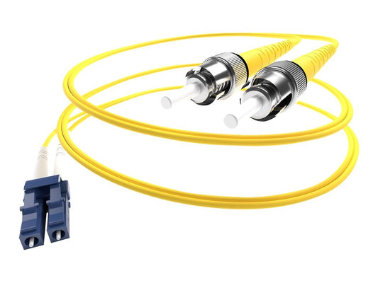 4 Meter Lc-St Singlemode Fiber Optic Cable, Yellow, Ofnr, 9/125 Micron, Single-M
