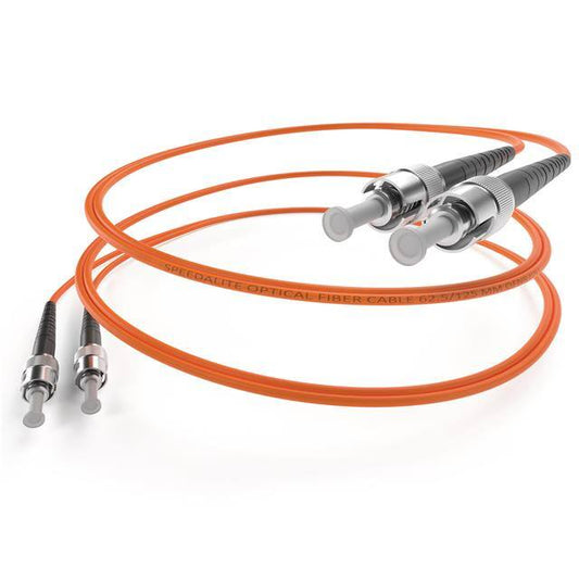 4 Meter St-St Om1 1Gig Fiber Optic Cable, Orange, Ofnr, 62.5/125 Micron, Multimo
