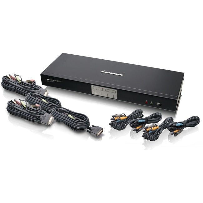 4-Port Dual-Link Dvi Kvmp Switch With 7.1 Audio And Cables (Taa Compliant)