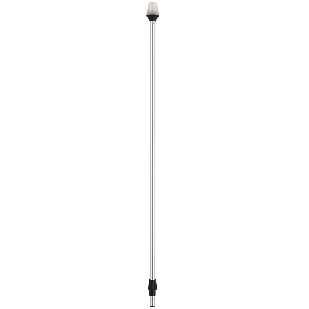 Attwood Frosted Globe All-Around Pole Light w/2-Pin Locking Collar Pole - 12V - 42"