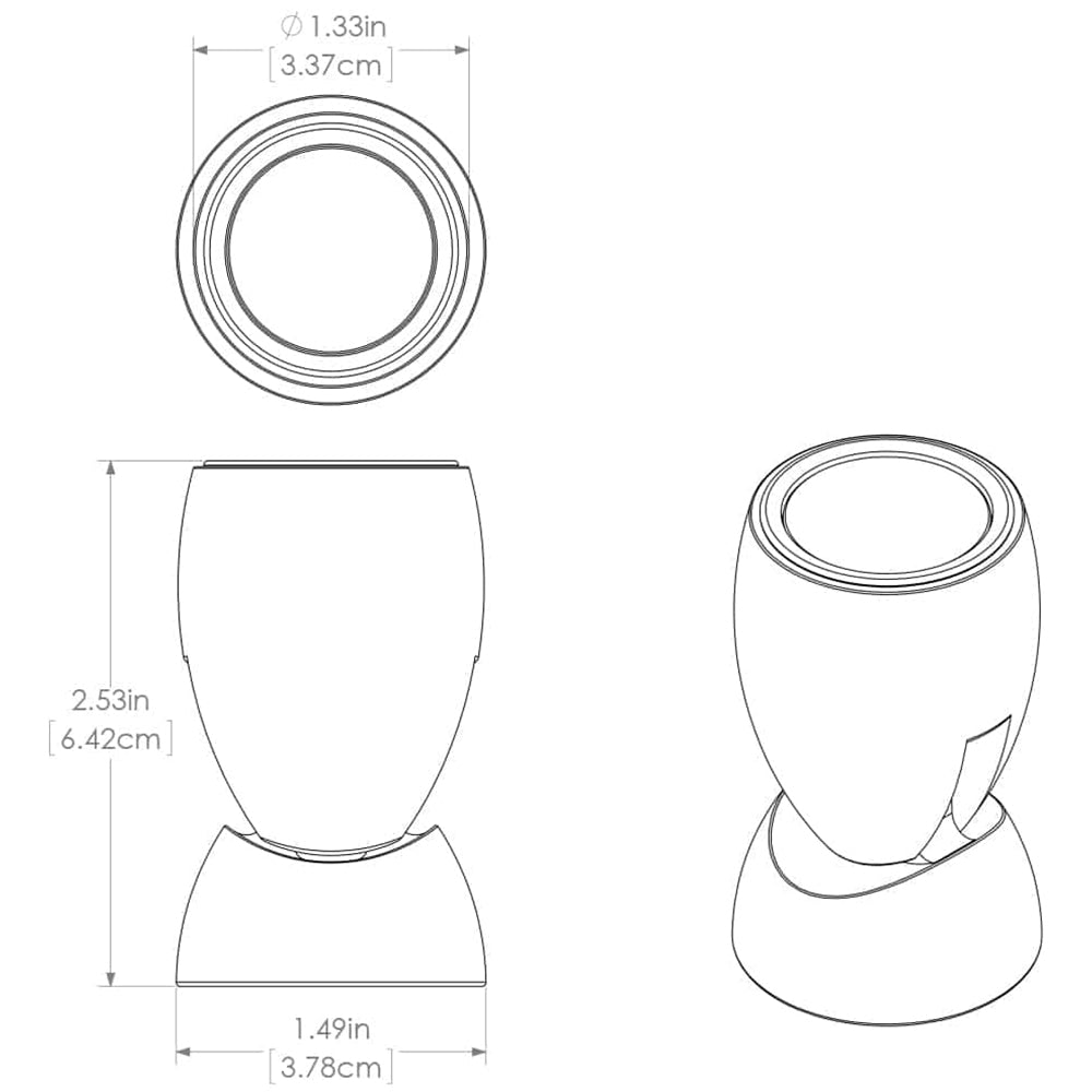 Lumitec GAI2 - General Area Illumination2 Light - Brushed Finish - Warm White Dimming