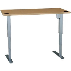 48-30In Melamine Beech Veneer Tabletop With Steel Frame Silver 501-37 8S112 48-30SB
