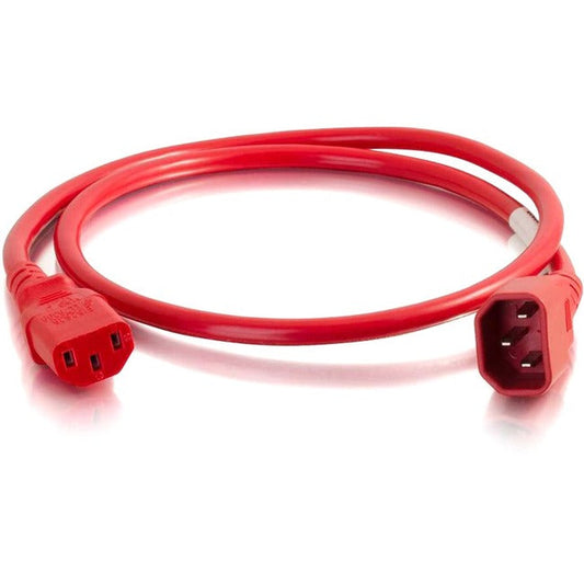 4Ft 18Awg Power Cord (Iec320C14 To Iec320C13) -Red